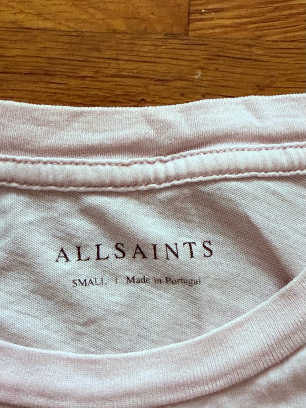 AllSaints Light Pink Crewneck Logo sleeveless tank top - Picture 3 of 3